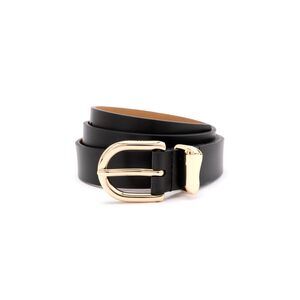 Women's 1 Inch Belt With Molten Metal Keeper, Leather Accessory 9225